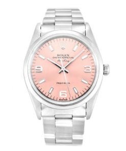 Rolex Air-King 34mm Pink Quarter Arabic Dial 14000
