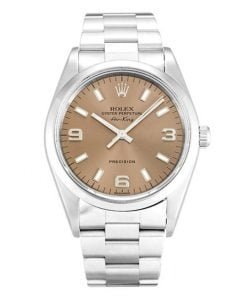 Rolex Air-King 34mm Salmon Quarter Arabic Dial 14000