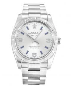 Rolex Air-King 34mm Silver Quarter Arabic Dial 114210