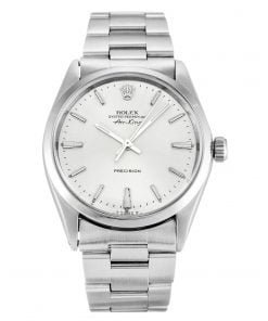 Rolex Air-King 34mm Silver Baton Dial 5500