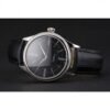 Rolex Cellini Black Dial Roman Numerals Stainless Steel Case Black Leather Strap
