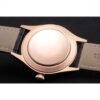 Rolex Cellini Black Dial Rose Gold Case Black Leather Strap