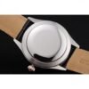 Rolex Cellini Blue Dial Gold Bezel Stainless Steel Case Black Leather Strap 622841