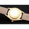 Rolex Cellini Date Black Dial Gold Case Black Leather Strap