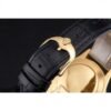 Rolex Cellini Date Black Dial Gold Case Black Leather Strap