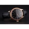 Rolex Cellini Date Black Dial Rose Gold Markings Rose Gold Case Black Leather Strap