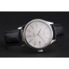 Rolex Cellini Date White Dial Stainless Steel Case Black Leather Strap