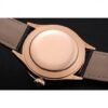 Rolex Cellini Time Rose Gold Case Black Dial Black Leather Bracelet 622656