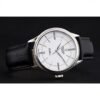 Rolex Cellini Time Silver Case White Dial Black Leather Bracelet 622653