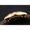 Rolex Cellini White Dial Gold Case Black Leather Strap