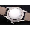 Rolex Cellini White Dial Stainless Steel Case Black Leather Strap
