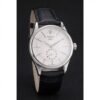 Rolex Cellini White Dial Stainless Steel Case Black Leather Strap