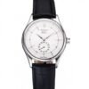 Rolex Cellini White Dial Stainless Steel Case Black Leather Strap