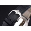 Rolex Cellini White Guilloche Dial Stainless Steel Case Black Leather Strap