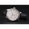 Rolex Cellini White Guilloche Dial Stainless Steel Case Black Leather Strap
