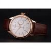 Rolex Cellini White Rose Dial Gold Case Brown Leather Bracelet 622725