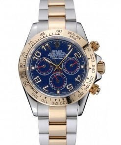 Rolex Cosmograph Daytona Blue Dial Two Tone Stainless Steel Bracelet 1454246
