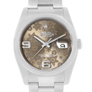 Rolex Datejust 116200BFAO 36MM Bronze Floral Dial Silver-tone Case