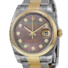 Rolex Datejust 116203BKMDO 36MM Black Mother of Pearl Dial Silver-tone Case