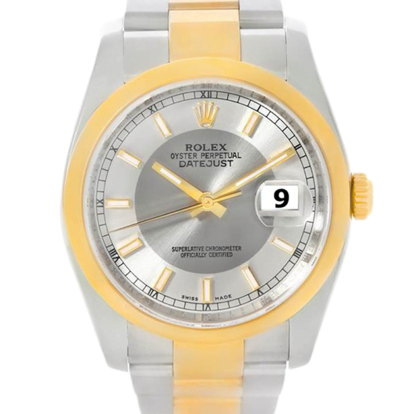 Rolex Datejust 116203STSO 36MM Silver Tuxedo Dial Silver-tone Case