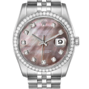 Rolex Datejust 116244BKMDJ 36MM Mother of Pearl Silver-tone Case