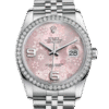 Rolex Datejust 116244PFAJ 36MM Pink Floral Dial Silver-tone Case