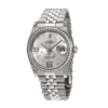 Rolex Datejust 116244SFAJ 36MM Silver Floral Dial Silver-tone Case