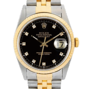 Rolex Datejust 16233BKDJ 36MM Black Dial Silver-tone Case