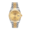 Rolex Datejust 16233CSJ 36MM Gold Dial Silver-tone Case