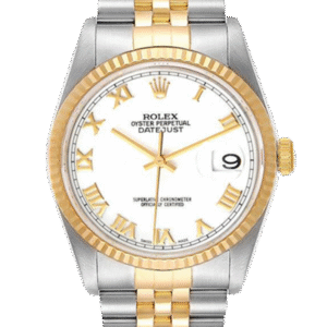 Rolex Datejust 16233WRJ 36MM Black Dial Silver-tone Case