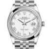 Rolex Datejust m126200-0007 36MM White Dial Silver-tone Case