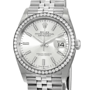 Rolex Datejust m126284rbr-0005 36MM Silver Dial Silver-tone Case