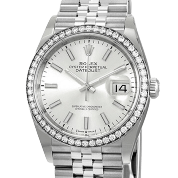Rolex Datejust m126284rbr-0005 36MM Silver Dial Silver-tone Case