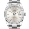 Rolex Datejust m126284rbr-0006 36MM Silver Dial Silver-tone Case