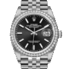 Rolex Datejust m126284rbr-0007 36MM Black Dial Silver-tone Case