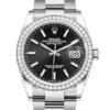 Rolex Datejust m126284rbr-0008 36MM Black Dial Silver-tone Case