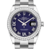 Rolex Datejust m126284rbr-0014 36MM Blue Dial Silver-tone Case