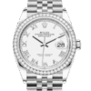 Rolex Datejust m126284rbr-0017 36MM White Dial Silver-tone Case