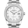 Rolex Datejust m126284rbr-0018 36MM White Dial Silver-tone Case