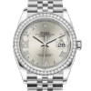 Rolex Datejust m126284rbr-0021 36MM Silver Dial Silver-tone Case