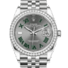 Rolex Datejust m126284rbr-0037 36MM Gray Dial Silver-tone Case