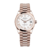 Rolex Datejust m278245-0018 31MM White Dial Rose Gold-tone Case