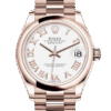 Rolex Datejust m278245-0018 31MM White Dial Rose Gold-tone Case