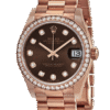 Rolex Datejust m278285rbr-0006 31MM Chocolate Dial Rose Gold-tone Case