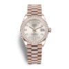 Rolex Datejust m278285rbr-0030 31MM Silver Dial Rose Gold-tone Case