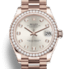 Rolex Datejust m278285rbr-0030 31MM Silver Dial Rose Gold-tone Case