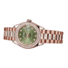 Rolex Datejust m279135rbr-0014 28MM Green Dial Rose Gold-tone Case
