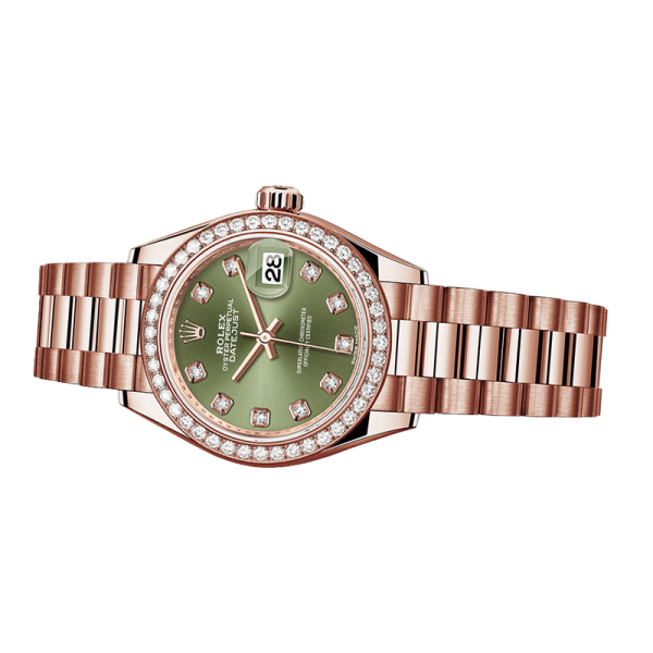 Rolex Datejust m279135rbr-0014 28MM Green Dial Rose Gold-tone Case - Image 3