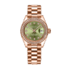 Rolex Datejust m279135rbr-0014 28MM Green Dial Rose Gold-tone Case