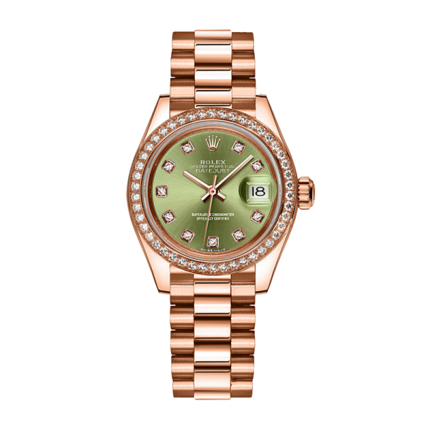 Rolex Datejust m279135rbr-0014 28MM Green Dial Rose Gold-tone Case - Image 2